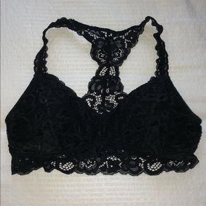 black lace bralette
